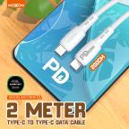 USB data kabal Moxom MX-CB135 PD 60W Type-C na Type-C 2m beli slika 3