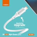 USB data kabal Moxom MX-CB109 3A lightning 1m beli slika 2