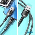 USB data kabal Moxom MX-CB126 3A lightning 1m crni slika 3