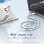 USB data kabal LDNIO LC901 Type-C na Type-C 1m beli slika 2