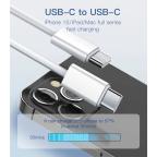 USB data kabal LDNIO LC901 Type-C na Type-C 1m beli slika 3