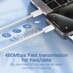 USB data kabal LDNIO LC901 Type-C na Type-C 1m beli slika 4