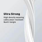 USB data kabal LDNIO LS541 2.1A Micro 1m beli slika 3