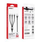 USB data kabal Superior SU-K106 3in1 Lightning/Micro/Type C 1m crni slika 3