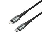 USB data kabal Superior SU-K101 pleteni 27W 3A Type C na Lightning 1m crni slika 2