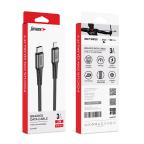 USB data kabal Superior SU-K101 pleteni 27W 3A Type C na Lightning 1m crni slika 4