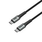 USB data kabal Superior SU-K102 pleteni Fast 60W 3A Type C na Type C 1m crni slika 2