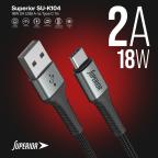 USB data kabal Superior SU-K104 Fast 27W 3A USB A na Type C 1m crni slika 5