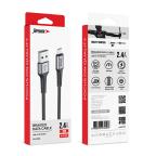 USB data kabal Superior SU-K104 Fast 12W 2.4A USB A na Micro 1m crni slika 4