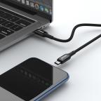 USB data kabal Superior SU-K105 Cink 60W 3A Type C na Type C 1m crni slika 4