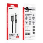 USB data kabal Superior SU-K105 Cink 60W 3A Type C na Type C 1m crni slika 5