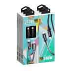 USB data kabal Moxom MX-CB158 PD 240W Type-C na Type-C crni slika 2