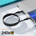 USB data kabal Moxom MX-CB158 PD 240W Type-C na Type-C crni slika 3