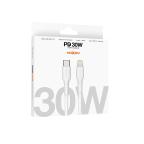 USB data kabal MOXOM MX-CB77 PD 30W Type-C na Lightning beli slika 2