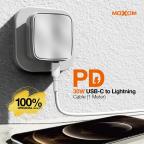 USB data kabal MOXOM MX-CB77 PD 30W Type-C na Lightning beli slika 4