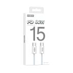 USB data kabal MOXOM MX-CB238 60W Type-C na Type-C beli slika 2