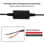 Adapter 2.1A vodootporni za motor 1.5m crni slika 4