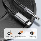 Adapter LDNIO LSY81i iPhone Lightning na 3.5mm muski crni 1m slika 3