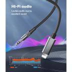 Adapter LDNIO LSY81i iPhone Lightning na 3.5mm muski crni 1m slika 7