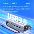 Adapter Type C JWD-TC58 na LAN, PD, HDMI, 3x USB 3.0 6 u 1 sivi slika 5