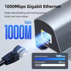 Adapter Type C JWD-TC58 na LAN, PD, HDMI, 3x USB 3.0 6 u 1 sivi slika 6