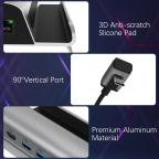 Adapter Type C JWD-TC58 na LAN, PD, HDMI, 3x USB 3.0 6 u 1 sivi slika 10