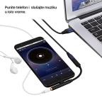 Adapter za slusalice i punjenje Type C crni slika 3