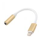 Adapter za slusalice iP-11 iPhone lightning na 3.5mm zlatni cena 2000 din slika