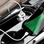 Auto punjac HOCO Z31 QC3.0 2xUSB sa micro USB kablom beli slika 6