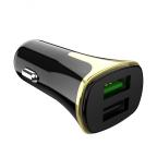 Auto punjac HOCO Z31 QC3.0 2xUSB sa micro USB kablom crni slika 3
