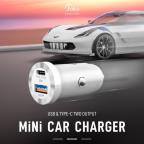 Auto punjac KONFULON JK79, 3A, QC3.0 22.5W, PD 30W crni slika 3