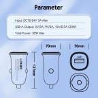 Auto punjac LDNIO C105, QC3.0, 30W USB Lightning crni slika 5