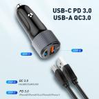Auto punjac LDNIO C510Q PD/QC3.0 36W sa Type C na Type C kablom slika 7