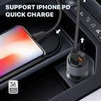 Auto punjac LDNIO C510Q PD/QC3.0 36W sa Type C na Type C kablom slika 13
