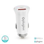 Auto punjac Pluginn PI-21S, PD 20W, QC 3.0 18W, sa PD lightning kablom beli cena 2000 din slika
