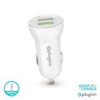 Auto punjac Pluginn PI-35 2xUSB, 2.4A  sa lightning kablom beli slika 1