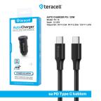 Auto punjac Teracell Evolution TC-12 PD 20W crni sa PD Type C kablom crni slika 3