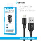 Auto punjac Teracell Evolution TC-13 PD 30W + USB QC3.0 18W, 48W (total) sa Lightning kablom crni slika 3