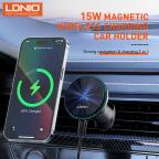 Auto stalak za ventilaciju LDNIO MA23 15W Wireless magnetic crni slika 3