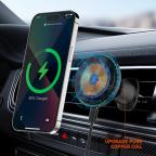 Auto stalak za ventilaciju LDNIO MA23 15W Wireless magnetic crni slika 4