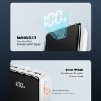 Back up baterija LDNIO PQ22 20000mah, 22.5W, crno bela slika 4
