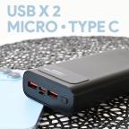 Power bank prenosiva baterija Oxpower PD21 20000mAh crna slika 2