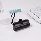 Power bank prenosiva baterija privezak 5000mAh fast lightning crna cena 4000 din slika
