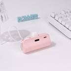 Power bank prenosiva baterija privezak 5000mAh fast lightning roze cena 4000 din slika