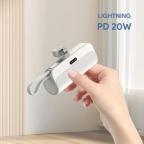 Power bank prenosiva baterija privezak 5000mAh lightning bela cena 4000 din slika