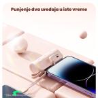 Power bank prenosiva baterija privezak 5000mAh lightning roze slika 3