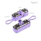 Power bank prenosiva baterija privezak Oxpower 5000mAh Type C ljubicasta slika 2