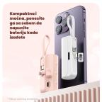 Power bank prenosiva baterija privezak 5000mAh Type C crna slika 2