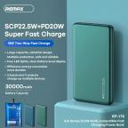 Power bank prenosiva baterija REMAX RPP-176 22.5W 30000mAh plava slika 2