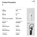 Bluetooth slusalica REMAX RB-T36 crna slika 10